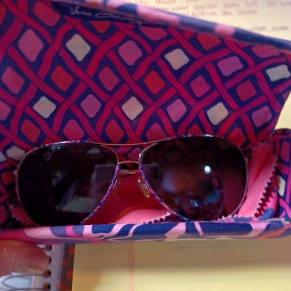 Vera Bradley Pink and Blue Sunglasses & Case main image 5